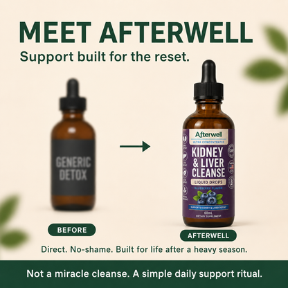Afterwell Complete Liver & Kidney Support To Reset Energy And Vitality